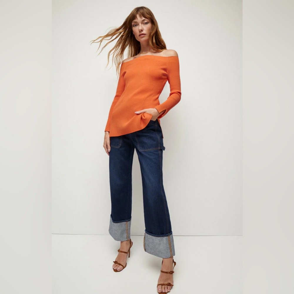 Veronica Beard Top off the shoulder knit top, Size S